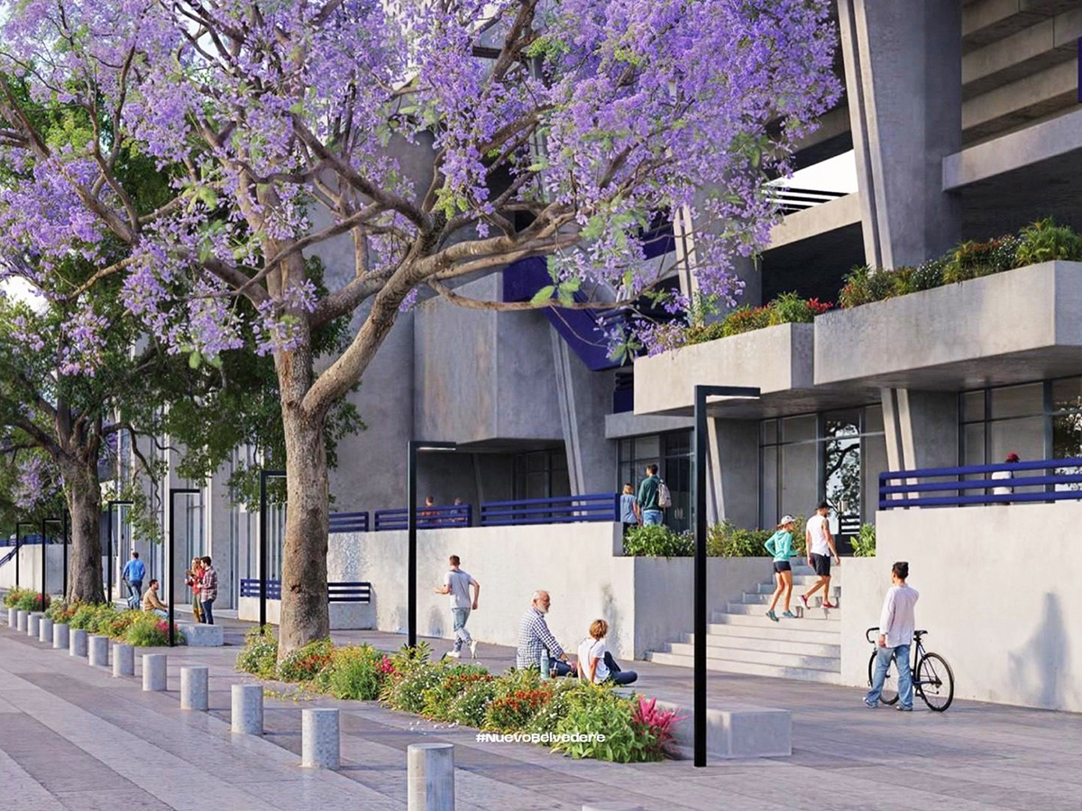 Plaza de acceso al estadio
