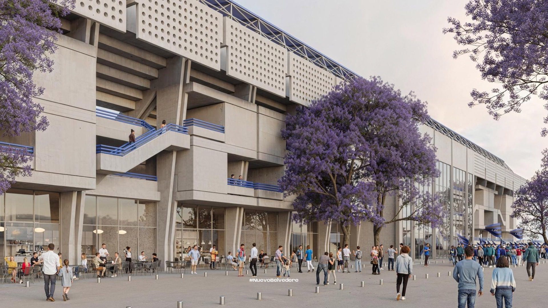 Plaza de acceso al estadio